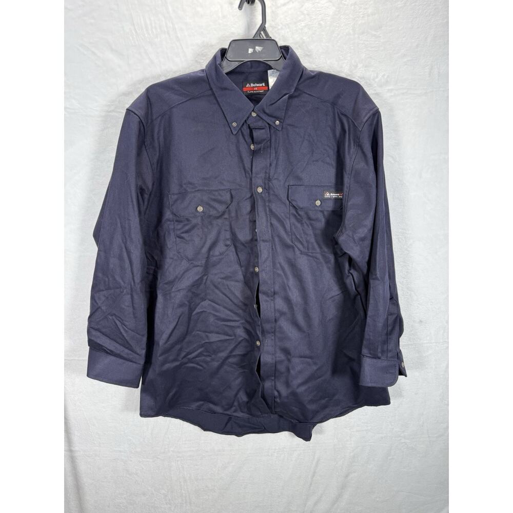 Bulwark FR Shirt Mens 2XL Blue Cat2 2112 Long Sleeve Flame Resistant Workwear
